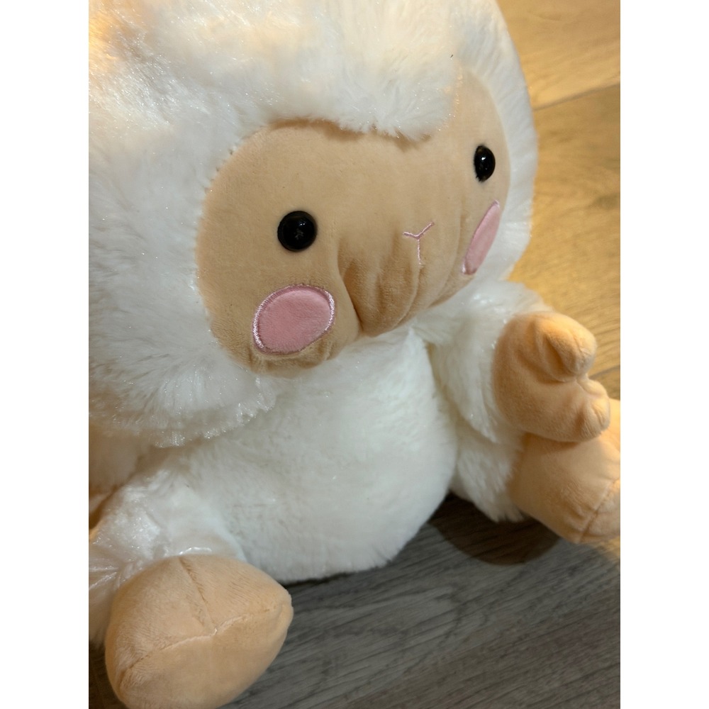 Ganz Easter Nashie Plush Lamb 10" White Fuzzy Stuffed Animal Sheep Nursery